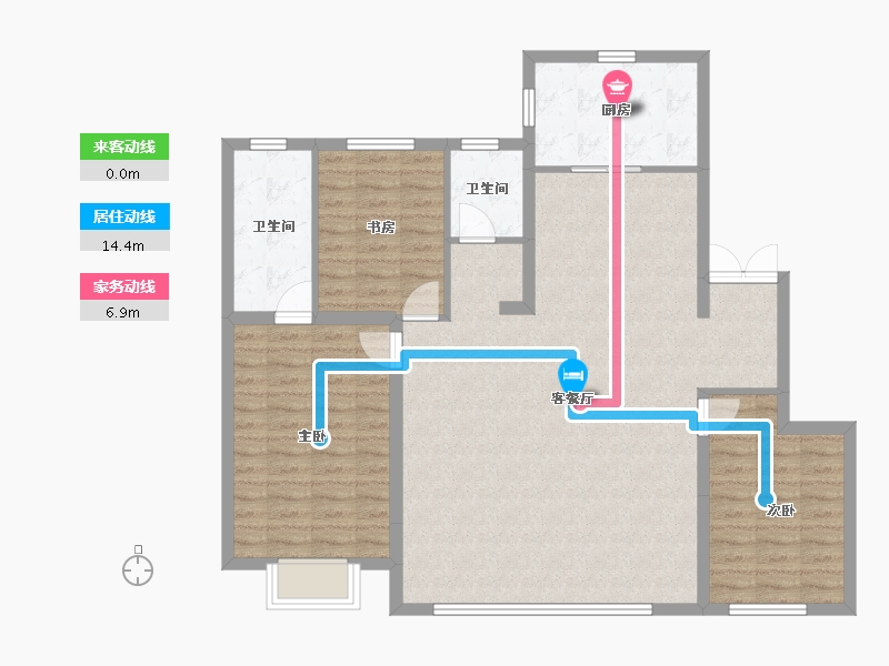 黑龙江省-哈尔滨市-汇龙云锦壹号院-112.16-户型库-动静线