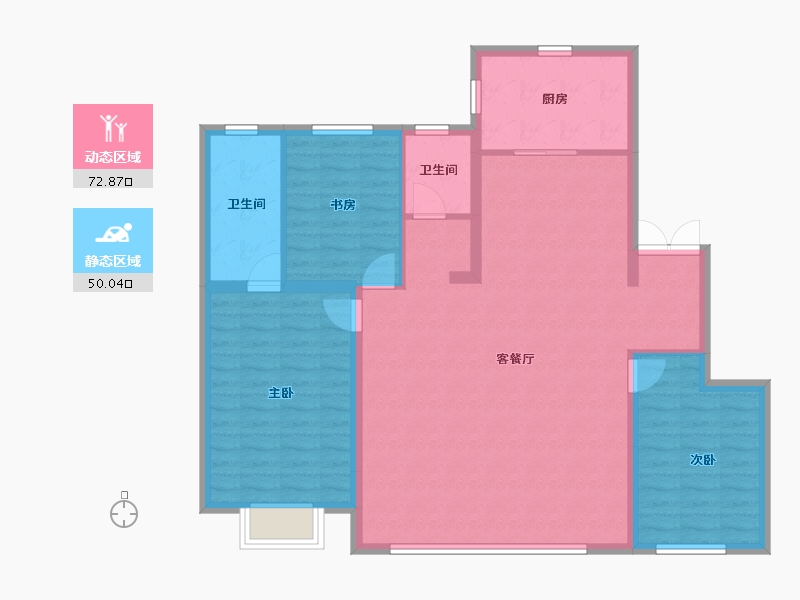 黑龙江省-哈尔滨市-汇龙云锦壹号院-112.16-户型库-动静分区