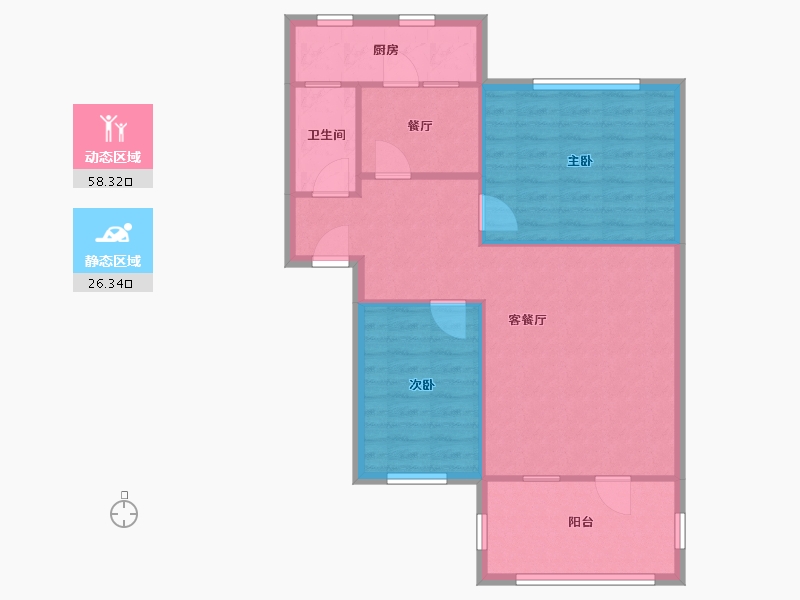 新疆维吾尔自治区-乌鲁木齐市-幸福路气象小区-77.00-户型库-动静分区