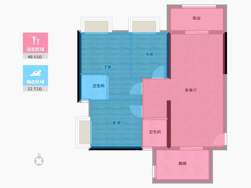 广东省-东莞市-松山湖科学城国际人才社区-72.15-户型库-动静分区