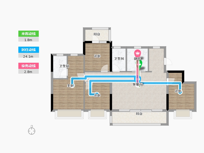 浙江省-杭州市-建发杭地发展云城之上-111.20-户型库-动静线