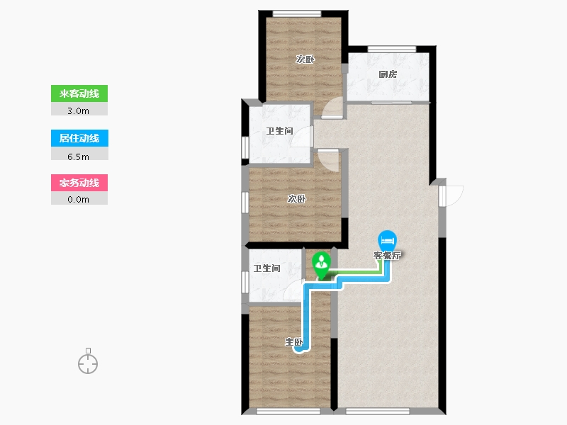 新疆维吾尔自治区-乌鲁木齐市-绿城·理想之城-88.33-户型库-动静线