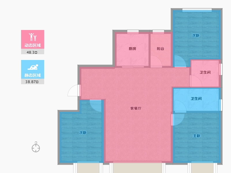 河北省-石家庄市-城发投·云歌芳华-78.52-户型库-动静分区