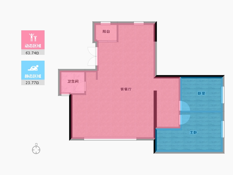 贵州省-贵阳市-众恒观山云墅-79.60-户型库-动静分区