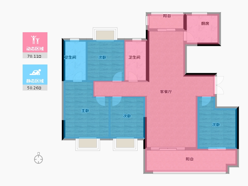 江西省-吉安市-聚福·文峰壹品-108.00-户型库-动静分区