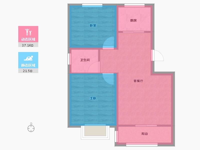 河北省-唐山市-大悦天玺-52.05-户型库-动静分区