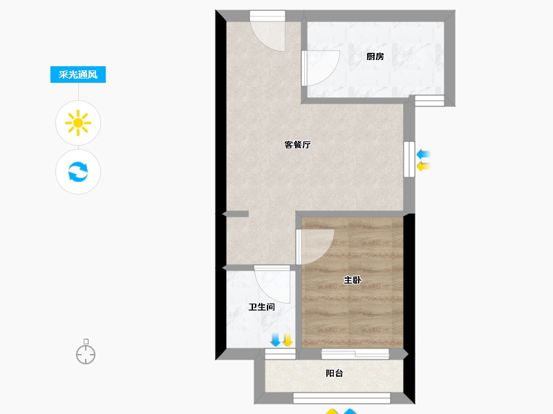 广东省-深圳市-京基宸悦府·芯悦club-31.84-户型库-采光通风