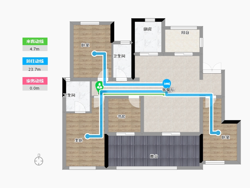 四川省-成都市-盛世天玺-100.90-户型库-动静线