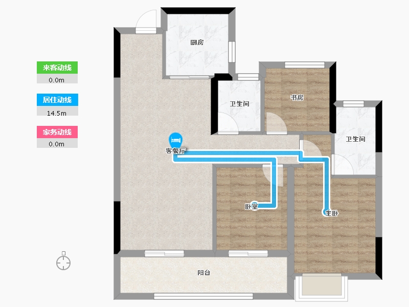 浙江省-台州市-绿城城发春和雲璟-79.96-户型库-动静线