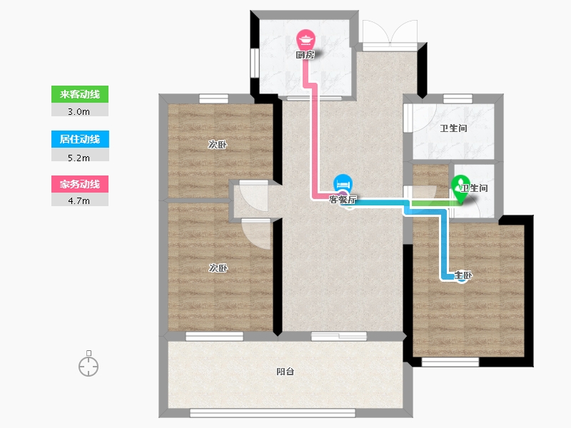 湖北省-十堰市-汉成国宾府-76.80-户型库-动静线