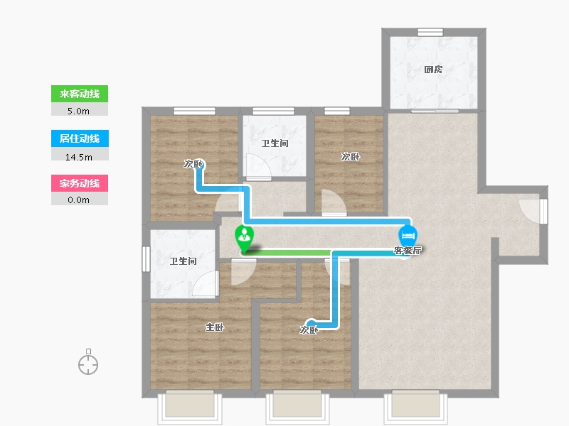 新疆维吾尔自治区-乌鲁木齐市-绿城·理想之城-94.73-户型库-动静线