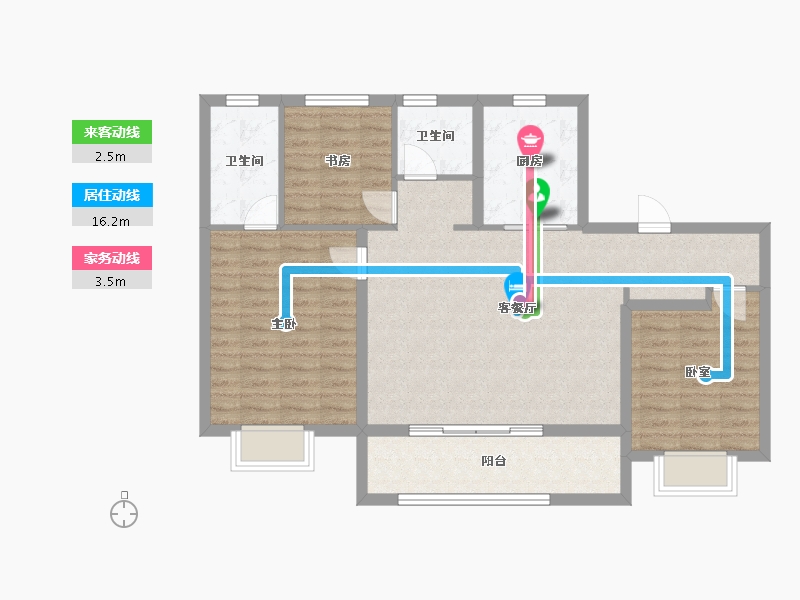 江苏省-南京市-香港置地·紫玥-93.71-户型库-动静线