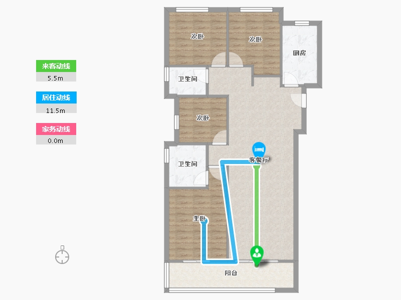 湖南省-长沙市-弘阳昕悦府-111.00-户型库-动静线