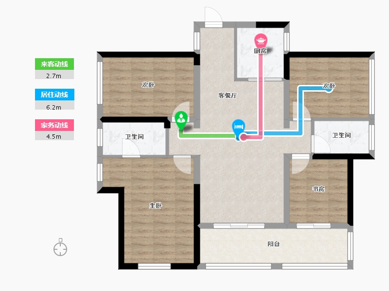 广西壮族自治区-南宁市-江南中交公园学府-85.00-户型库-动静线