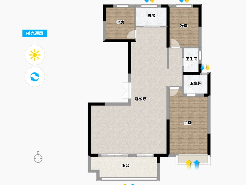 山东省-济宁市-尚龙原著-120.00-户型库-采光通风