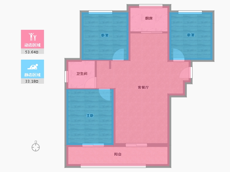 甘肃省-庆阳市-元熙府-77.62-户型库-动静分区