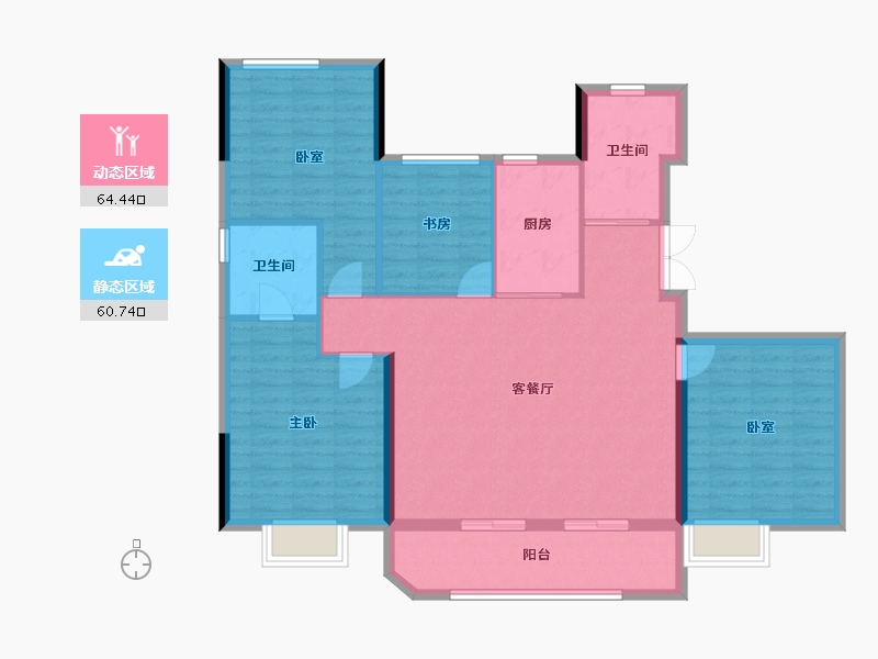 浙江省-宁波市-铁建·明贤府-114.02-户型库-动静分区