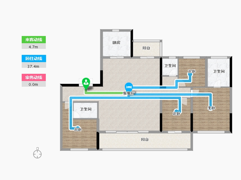 四川省-成都市-高投新川锦萃-160.73-户型库-动静线