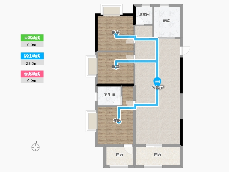 湖北省-襄阳市-幸福尚品-99.50-户型库-动静线