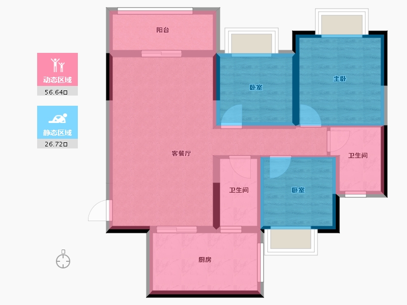 四川省-成都市-名馨苑-73.43-户型库-动静分区