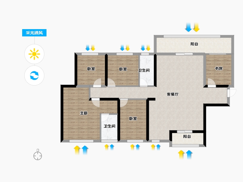 广西壮族自治区-南宁市-中交公园学府-129.12-户型库-采光通风