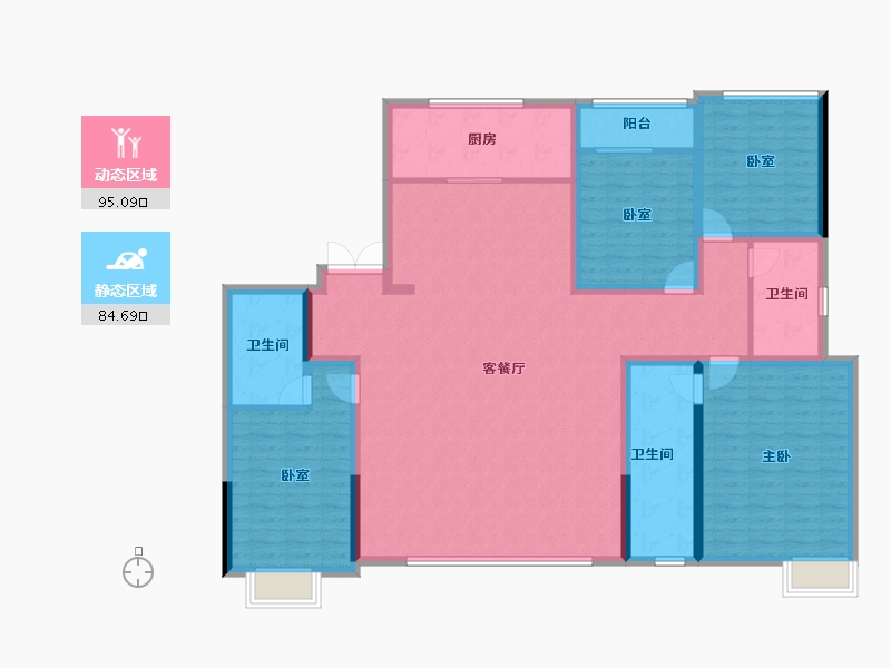 河北省-石家庄市-雲尚·如意府-163.10-户型库-动静分区