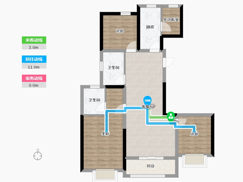 甘肃省-兰州市-华陇·滨河湾-82.13-户型库-动静线