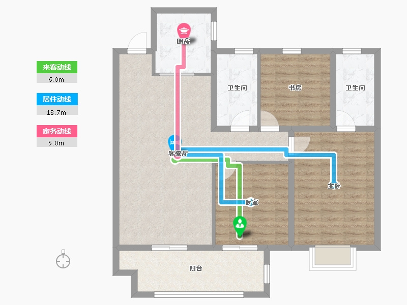 江苏省-宿迁市-富园玖宸府-97.96-户型库-动静线