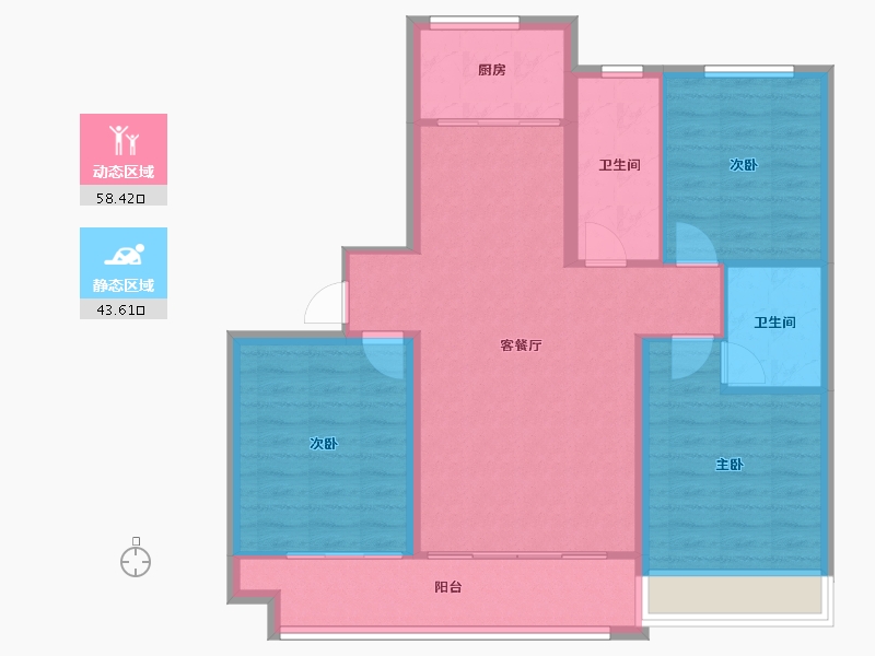 山东省-滨州市-颐和书院-92.42-户型库-动静分区