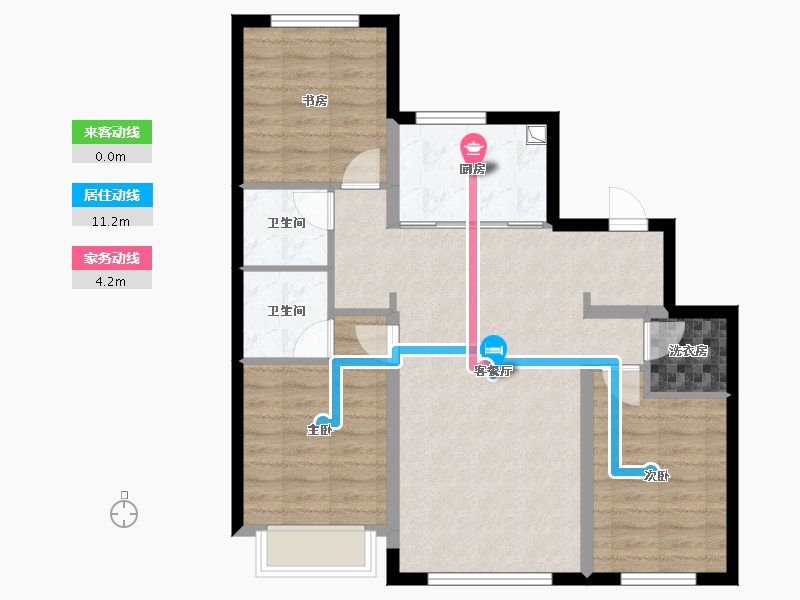 黑龙江省-哈尔滨市-汇龙云锦壹号院-80.21-户型库-动静线