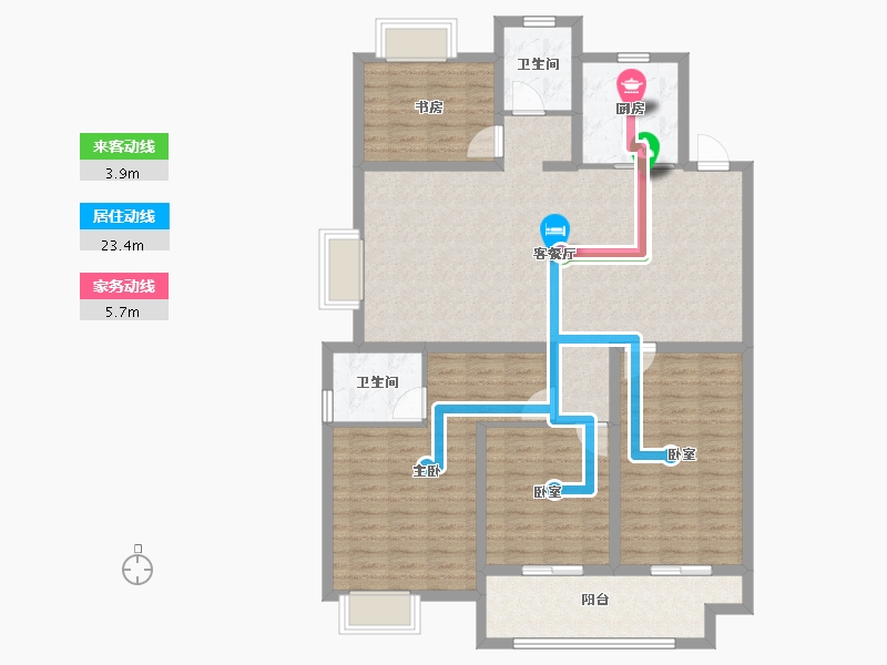 江苏省-宿迁市-富园玖宸府-122.86-户型库-动静线