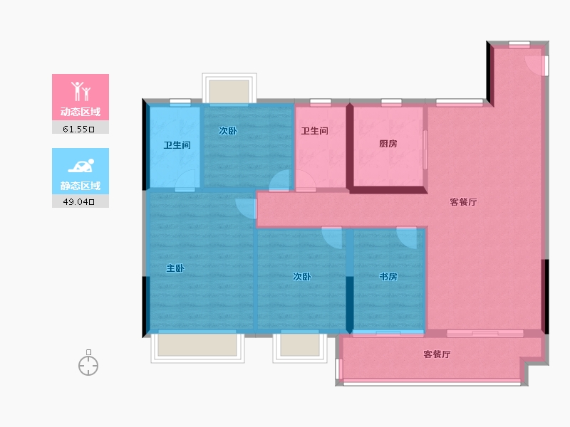 江西省-赣州市-保利·堂悦-100.00-户型库-动静分区