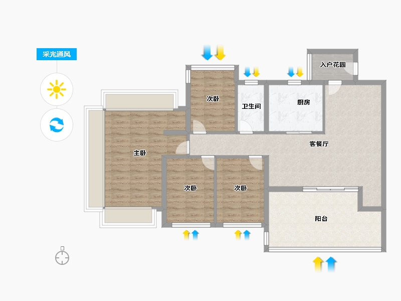 广东省-广州市-能建·天河麓誉府-100.00-户型库-采光通风