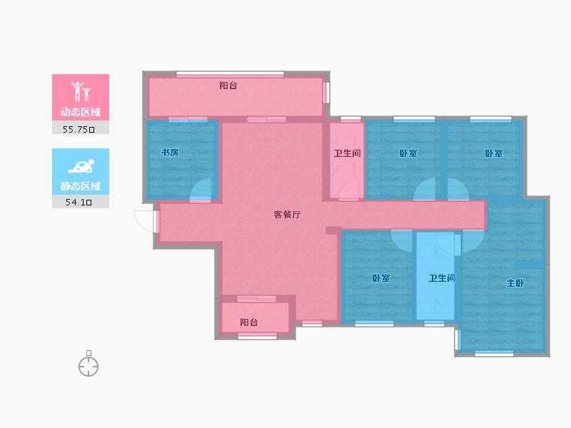 广西壮族自治区-南宁市-中交公园学府-96.95-户型库-动静分区