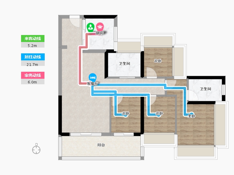 广东省-深圳市-满京华·金硕和府-84.33-户型库-动静线