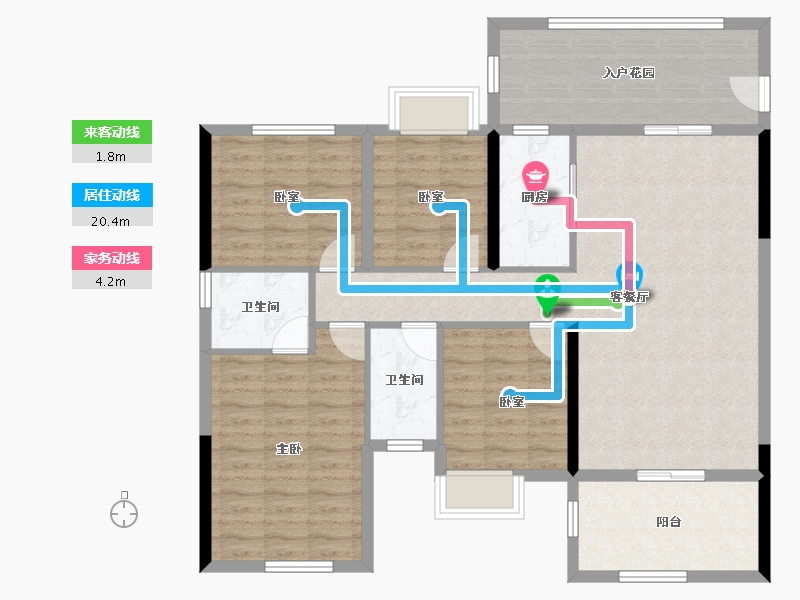 湖北省-恩施土家族苗族自治州-旭航·和樾府-112.24-户型库-动静线