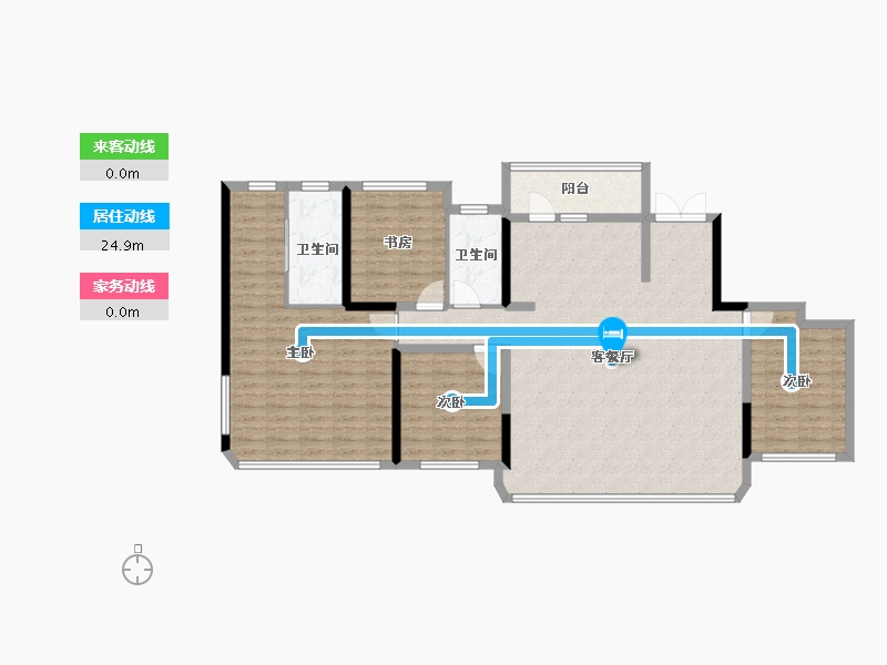 四川省-成都市-西派交子-124.95-户型库-动静线