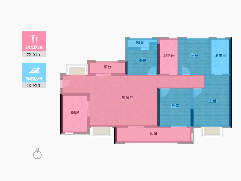 广东省-佛山市-华润置地顺德润府-112.00-户型库-动静分区