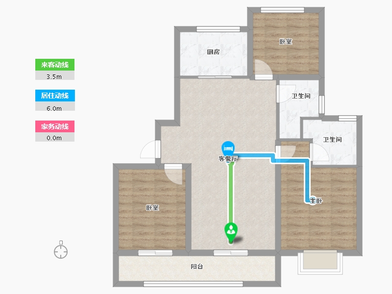 河北省-衡水市-天正君悦府-86.40-户型库-动静线