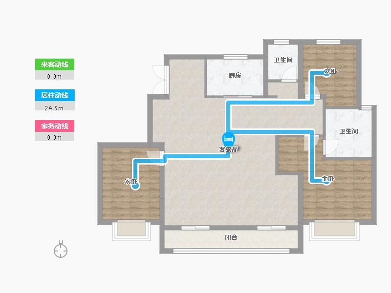 陕西省-西安市-大华锦绣年华-110.45-户型库-动静线