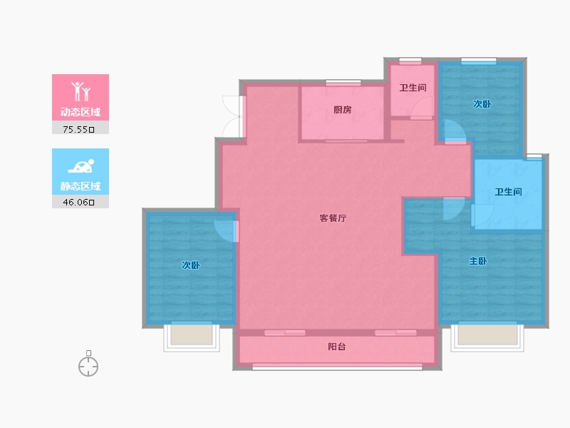 陕西省-西安市-大华锦绣年华-110.45-户型库-动静分区