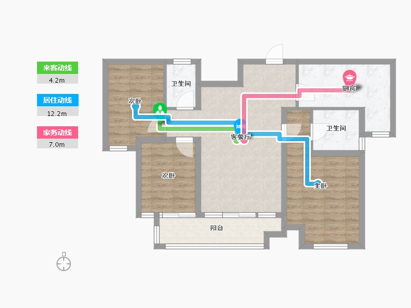 河北省-邢台市-中旭开元府-87.24-户型库-动静线