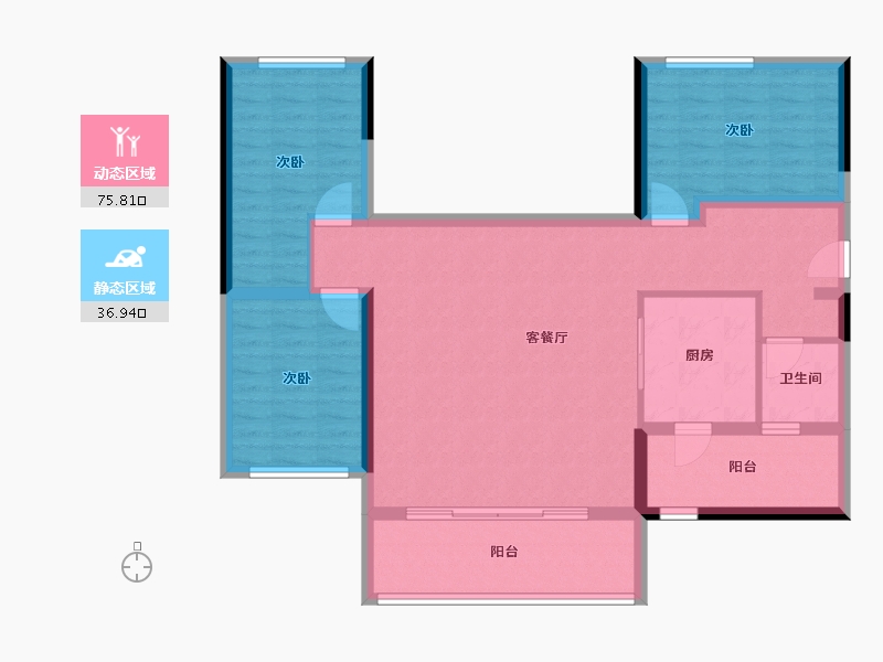 贵州省-贵阳市-学府江来-101.29-户型库-动静分区