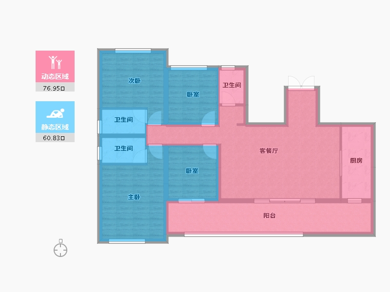 云南省-昆明市-邦泰悦九章彩云-123.86-户型库-动静分区