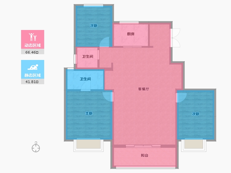 陕西省-西安市-大华锦绣年华-98.20-户型库-动静分区