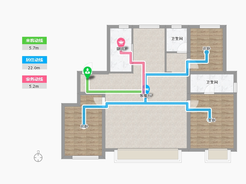 河北省-石家庄市-城发投·云歌芳华-101.07-户型库-动静线