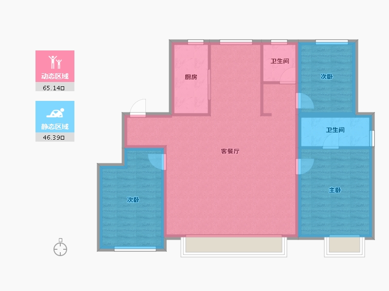 河北省-石家庄市-城发投·云歌芳华-101.07-户型库-动静分区