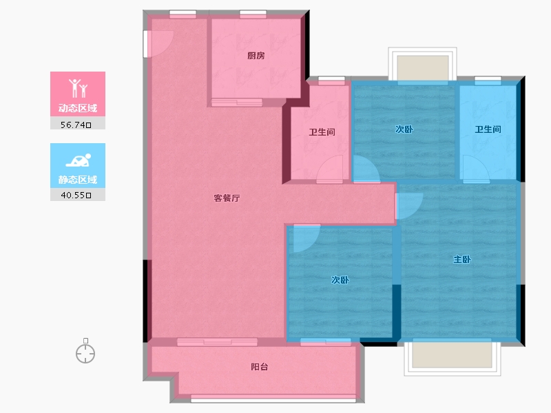 江西省-赣州市-保利·堂悦-88.00-户型库-动静分区