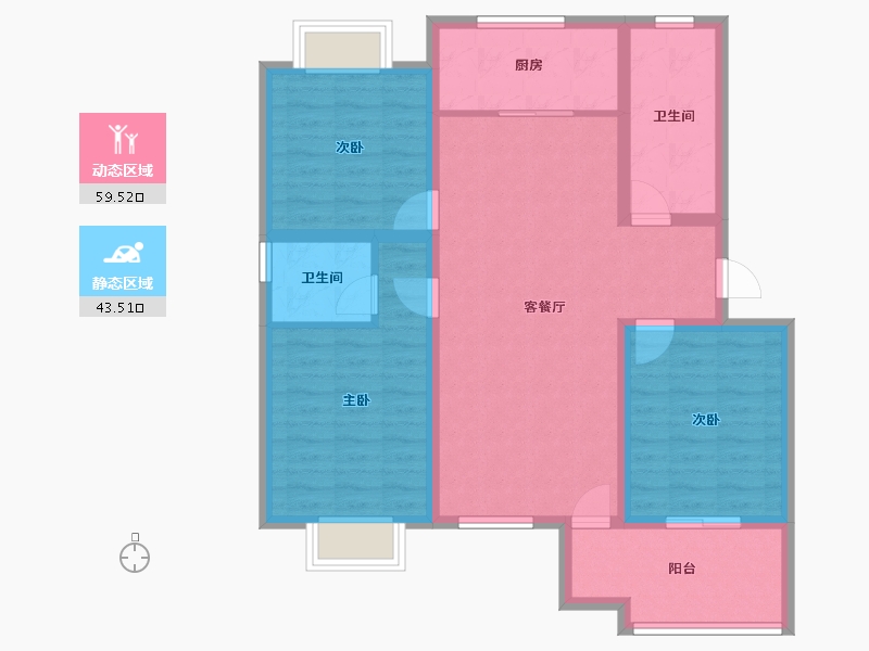 浙江省-嘉兴市-中南公寓-105.99-户型库-动静分区