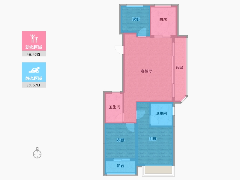 浙江省-杭州市-棠前明月-79.09-户型库-动静分区